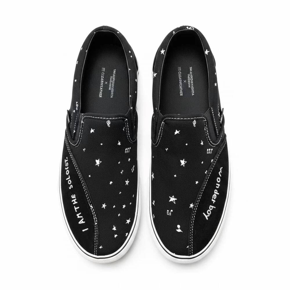 NEW TAKAHIROMIYASHITATHESOLOIST. X CLEARWEATHER men's dodds slip-on sneakers in